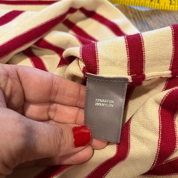 MARLED Burgundy Striped Sweater - M - Picture 5 of 8